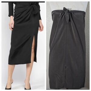 Peter Cohen Elegant Olive Green Midi Skirt